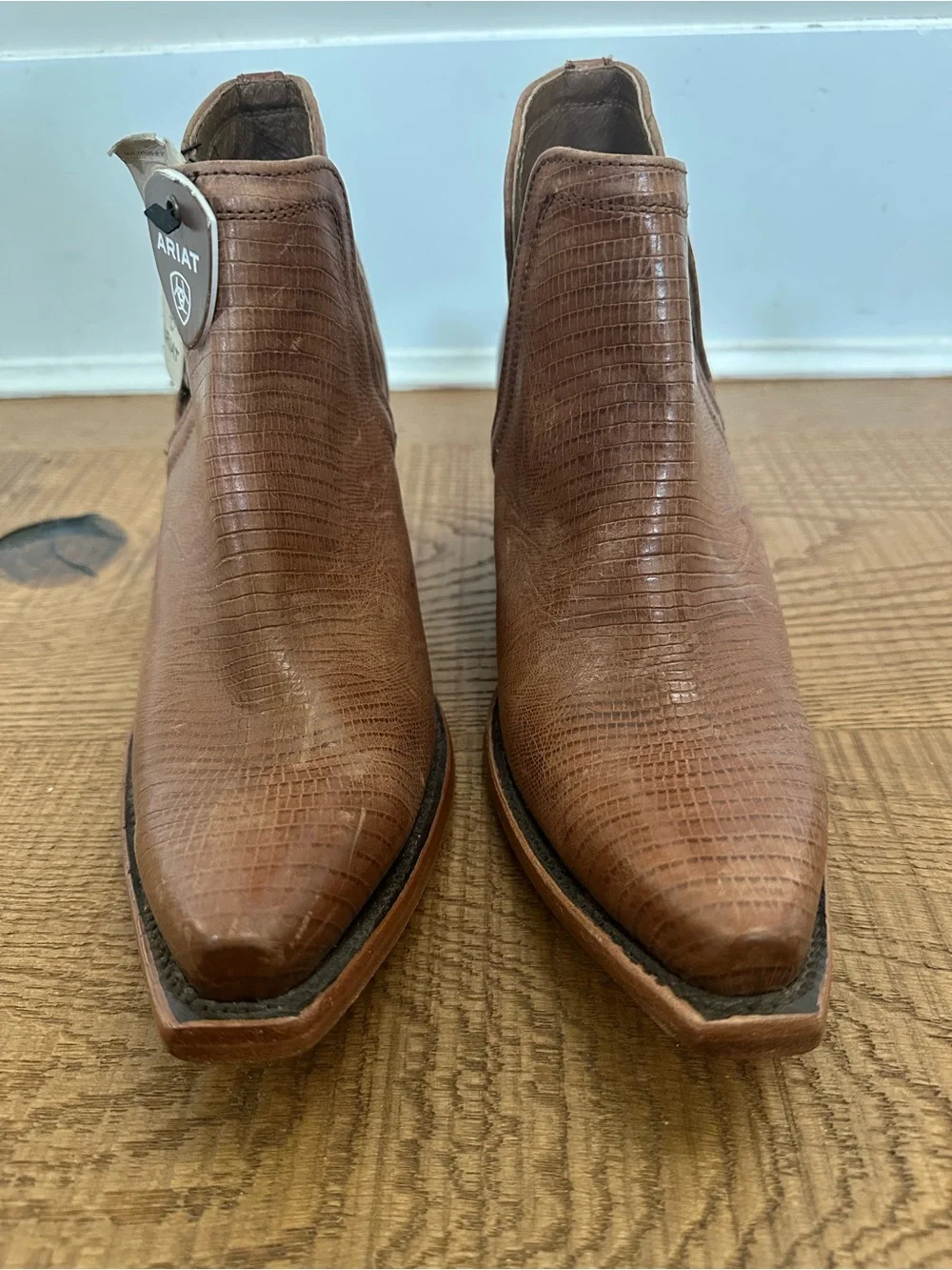 Ariat Dixon Toe Lizard Print Brown Boot Women 7.5